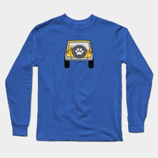 Dog in Yellow Jeep Long Sleeve T-Shirt